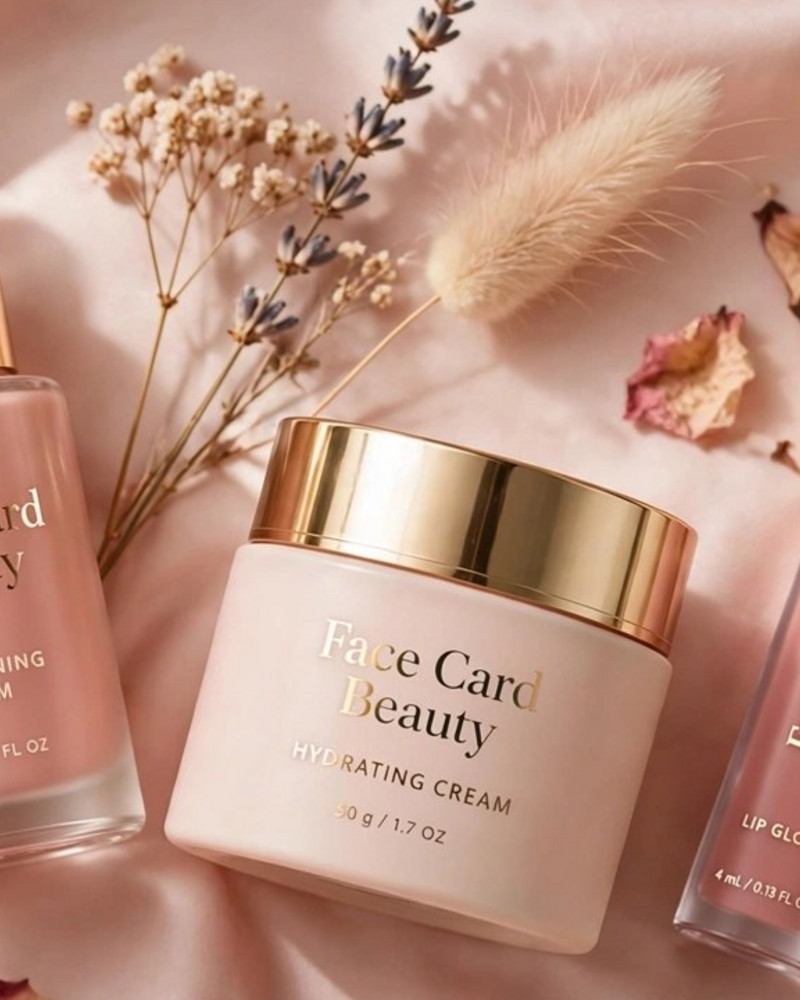 Face Card campaign character with Hydrate and Glow Cream view 2